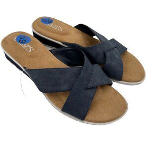 NWT Chaps Womens Ollisia Blue Cushion Soft Comfort Slide Sandal Size 6.5 B